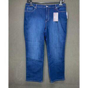 Gloria Vanderbilt Amanda Womens Size 18S Blue Classic Tapered Jean High-Rise